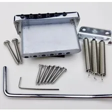 Ponte Wilkinson Stratocaster Luxo Completa Bloco Reforçado Cor Cromado Foto mini  2