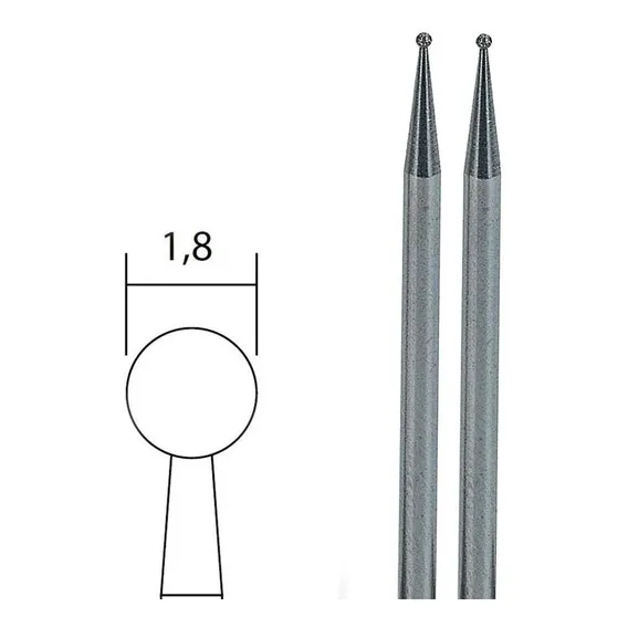 Ponteira Diamantada 1,8mm 2 Peças - Proxxon - 28222 Foto 1