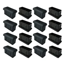 Ponteira Interna Metalon 20x30 Tampa Plástica Preta 100pçs Cor Preto Foto mini  2