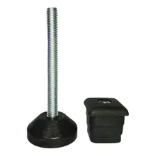 Ponteira PĂ© Nivelador Sapata Metalon 25x25 - 10 Uni Cor Preto Foto mini 1