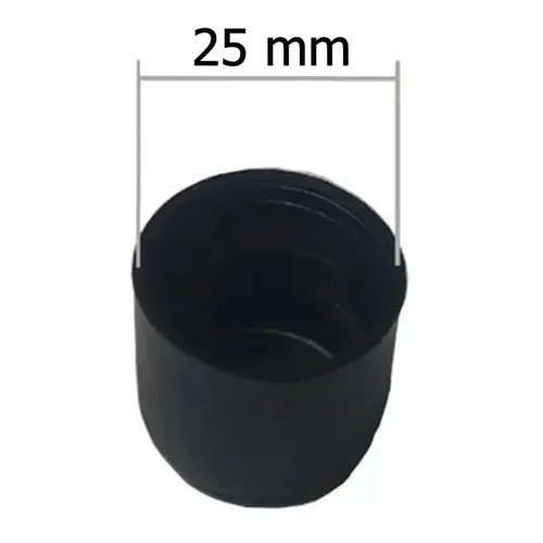 Ponteira Protege Pé Cadeira Área 1 Polegada Dura Kit 25 Pç Cor Preto Foto 1