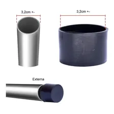 Ponteira Protetora Pé De Cadeira Tubular 3,2cm Kit C/ 50un Foto mini 4