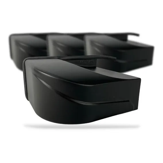 Ponteiras Em Plastico De Estribo Preto Fosco Foto 1