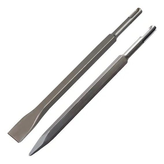 Ponteiro Sds Plus 25 Cm + Talhadeira Sds Plus 25 Cm Cr-vanad Foto 1