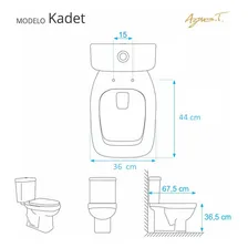 Pontto Lavabo Assento Sanitário Kadet Branco Para Louça Agnes T Foto mini  3