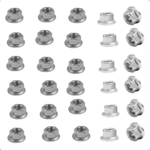 Porca 10 Mm Sextavada Flangeada Kit Com 30 Foto 1