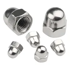 Porca Calota Em Inox 304 - M6 Polido, Kit 30 Unidades Foto  mini 1