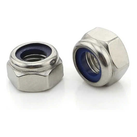 Porca Travante M8 Parlock Com Nylon Inox 304 - 10 Peças Foto 1