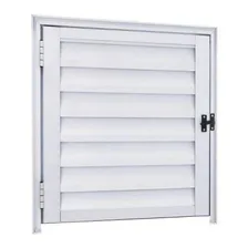 Porta Abrigo Alçapão Alumínio Branco 60x60 - Linha 25 Foto  mini 1