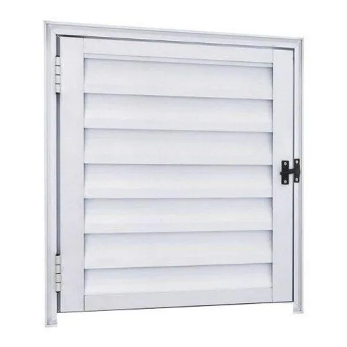 Porta Abrigo Alçapão Alumínio Branco 60x60 - Linha 25 Foto 1
