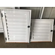 Porta Abrigo Alçapão Alumínio Branco 60x60 - Linha 25 Foto mini  3