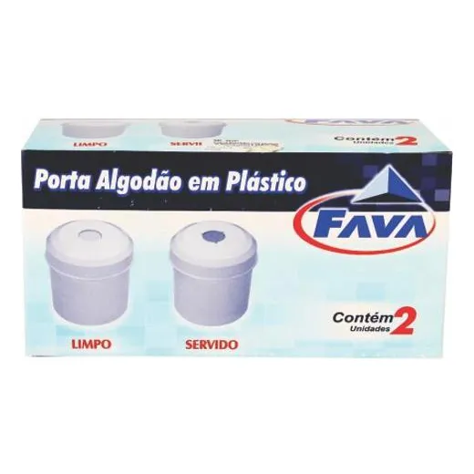 Porta Algodão Cor Branca Plástico Limpo E Servido Foto 1