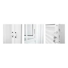 Porta AlumÃnio Branca Social / Postigo - 80cm X 2,10m Com Grade Cor Branco Foto mini 3