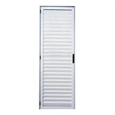 Porta Alumínio Branco Palheta - 70cm X 2,10m Completa Foto  mini 1