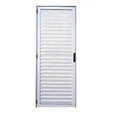Porta Alumínio Branco Palheta - 80cm X 2,10m Completa Foto mini 1