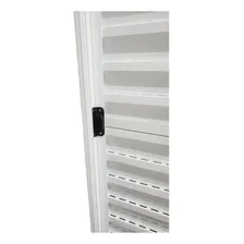Porta Balcão Alumínio Branco 3 Folhas 210x120 Com Trinco Cor Branco Foto mini  3