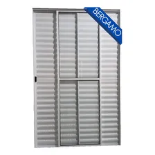 Porta Balcão AlumÃnio Branco 3 Folhas 210x120 Com Trinco Cor Branco Foto mini 1