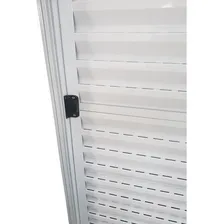Porta Balcão AlumÃnio Branco 3 Folhas 210x120 Com Trinco Cor Branco Foto mini 2