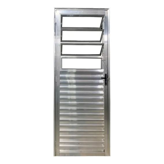 Porta Basculante 210 X 90 Brilhante Lado Direito Cor Prateado Foto 1