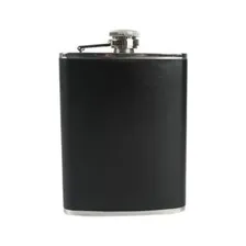 Porta Bebida De Bolso Cantil Inox Preto 224ml Vodka Whisky Foto mini 1