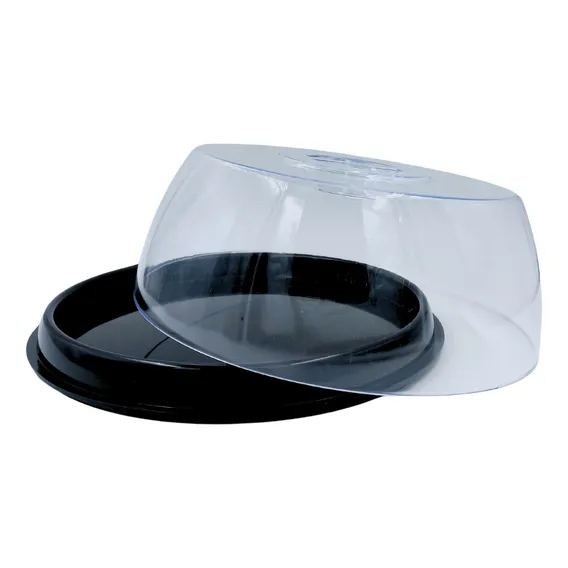 Porta Bolo Boleira Suporte Bolo E Torta De Acrilico Preto Foto 1