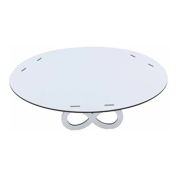 Porta Bolo Redondo Provençal Linha Premium - Mdf Branco Foto 1
