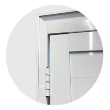 Porta Camarão Lambril Com Vidro E 210 X 100 AlumÃnio Branco Foto mini 3