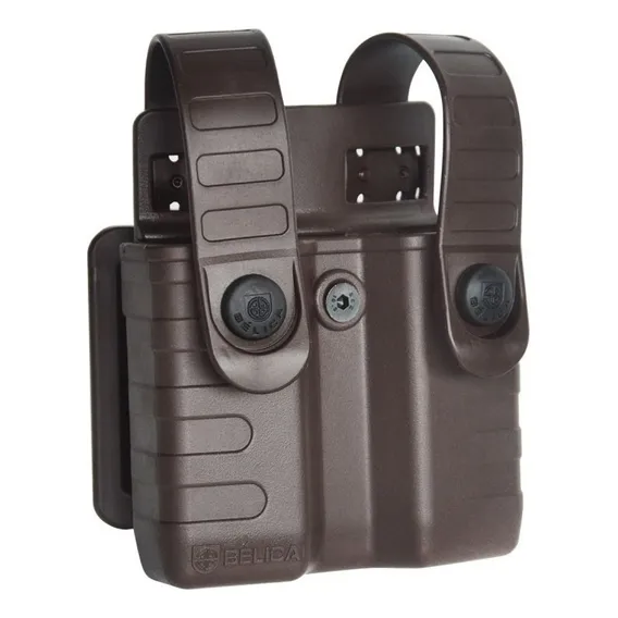 Porta Carregador Universal Duplo Tab Lock² Bélica Cor Marrom Foto 1