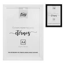 Porta Certificado Moldura Plástico Diploma Parede A4 Foto Cor Branco Foto mini 1