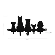 Porta Chave Chaveiro Coleira Guia Cão Cachorro Pet Aço Epóxi Cor Preto Foto mini 3