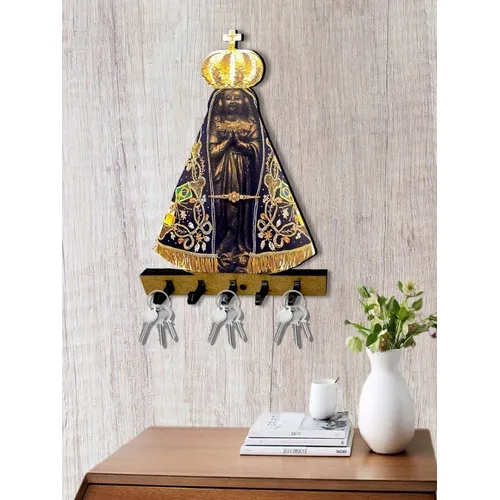Porta Chaves Decorativo Nossa Senhora Aparecida Parede Mdf Foto 1