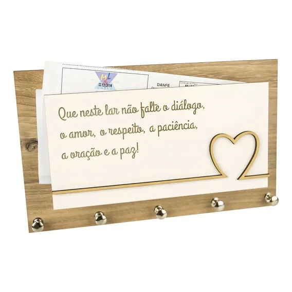 Porta Chaves E Cartas Paz Em Familia Foto 1