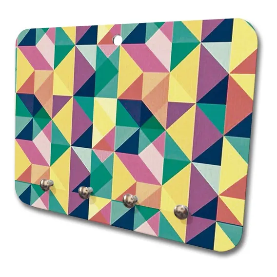 Porta Chaves Mdf 4 Pinos Colorido Foto 1