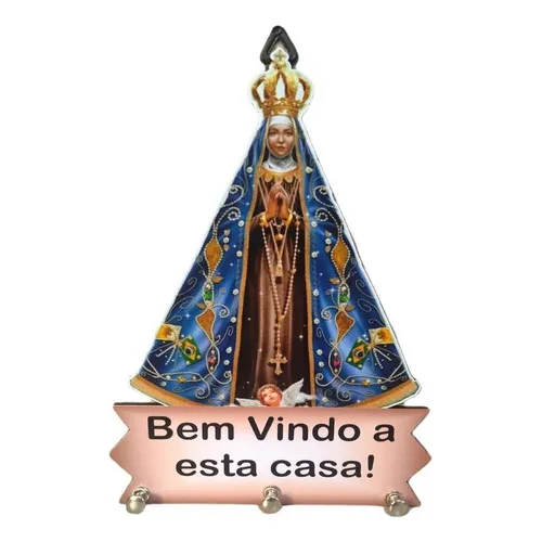 Porta Chaves Nossa Senhora Aparecida De Pendurar Mdf Foto 1