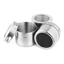 Porta Condimento Tempero Em Inox Com Imã Cozinha 6 Potes Foto mini 3