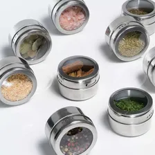 Porta Condimento Tempero Inox Magnético Imã Cozinha 3 Potes Foto mini  2