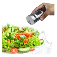 Porta Condimentos Aço Inox E Vidro Tampa Regulagem Tempero Cor Cinza Foto mini 4