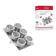 Porta Condimentos Temperos Magnetico Inox 6 Pçs Foto mini  3