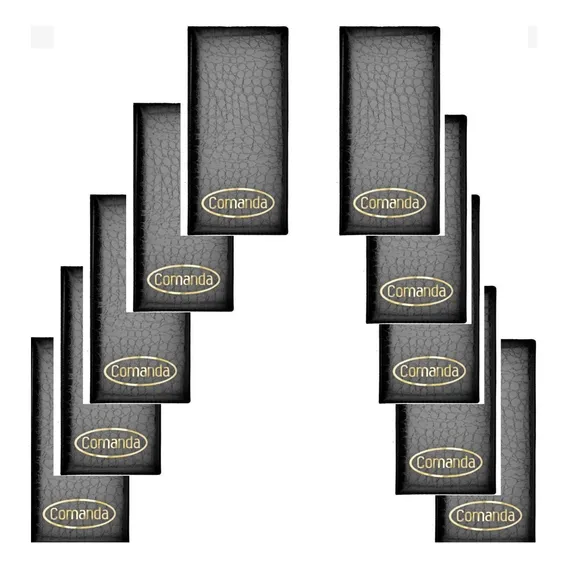 Porta Conta De Mesa Kit 10 Unidades Gravação Dourada Foto 1