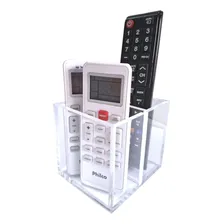 Porta Controle Remoto Com 2 Divisórias AcrÃlico Transparente Foto mini 1