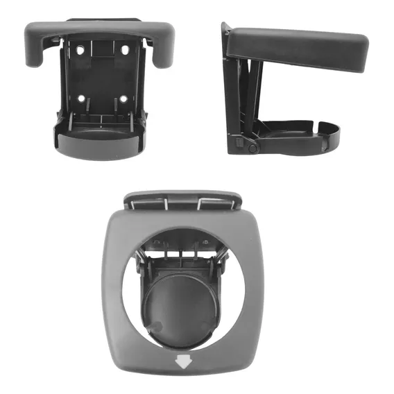 Porta Copo Dobrável Cinza Modelo Retrátil Porta Copo Multiuso Lanchas Barcos Veleiros Carros Iates Trailers Motorhome Ônibus Caminhão Foto 1