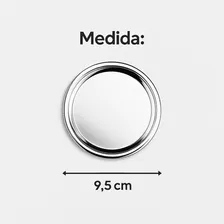 Porta-copo Fato 4 unidades porta copo de mesa inox prata Foto mini 3
