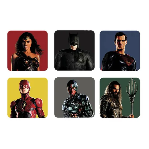 Porta Copo Filme Liga Da Justiça - Com 6 Peças Foto 1