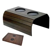 Porta Copo Para Braço De Sofá Esteira Flexível De Madeira Foto mini 1