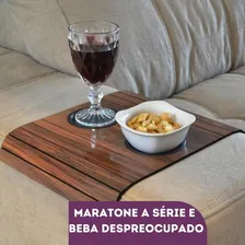 Porta Copo Para Braço De Sofá Esteira Flexível De Madeira Foto mini 4