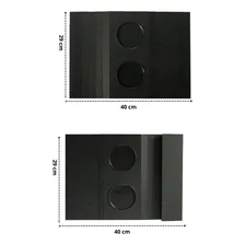 Porta Copos E Controle Remotos Braço Sofá Mdf Preto Esteiras Lisa Foto mini 3