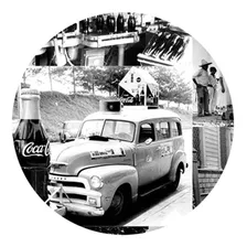 Porta Copos Redondo Coca Cola Coqueiros Preto E Branco 10cm Foto mini 4