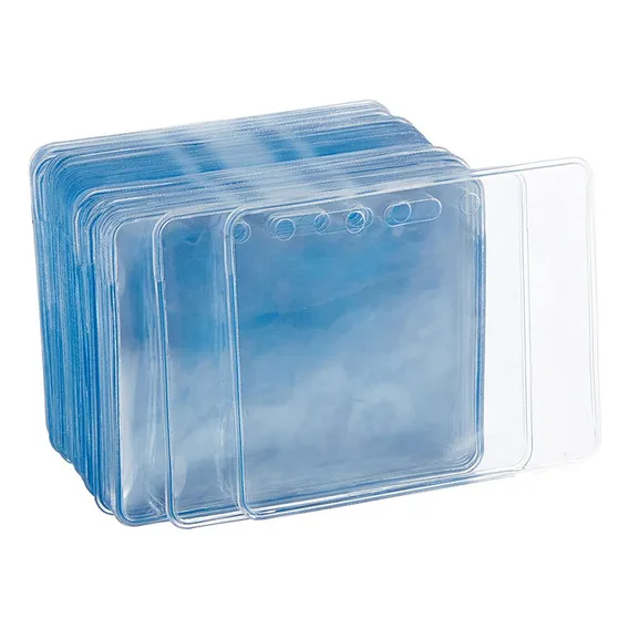 Porta Crachá Bolsa Plástica Pvc Transparente - 100 Unidades Foto 1