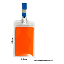 Porta Crachá Bolsa Plástica Pvc Transparente 100 - Unidades 58x89mm Foto mini 3
