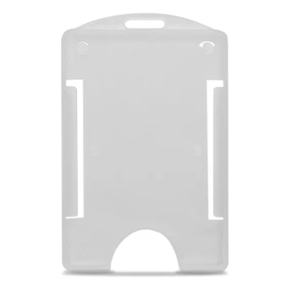 Porta Crachá RÃgido Vertical Transparente - 100 Unidades Foto 1